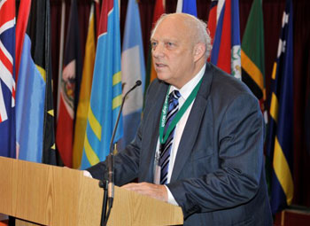 El Sr. Bjorn Aamo del GAFI durante la Ceremonia de Apertura de la XXXVI Reunión Plenaria del GAFIC