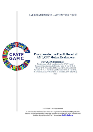 CFATF Procedures for the Fourth Round of AML CFT Mutual Evaluations (27 May 2021)