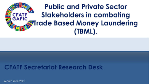 Public and Private Stakeholders in combating TBML _March 2021
